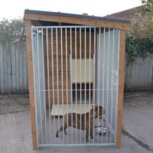 timber dog kennel