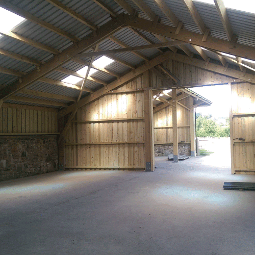 portal frame timber barn